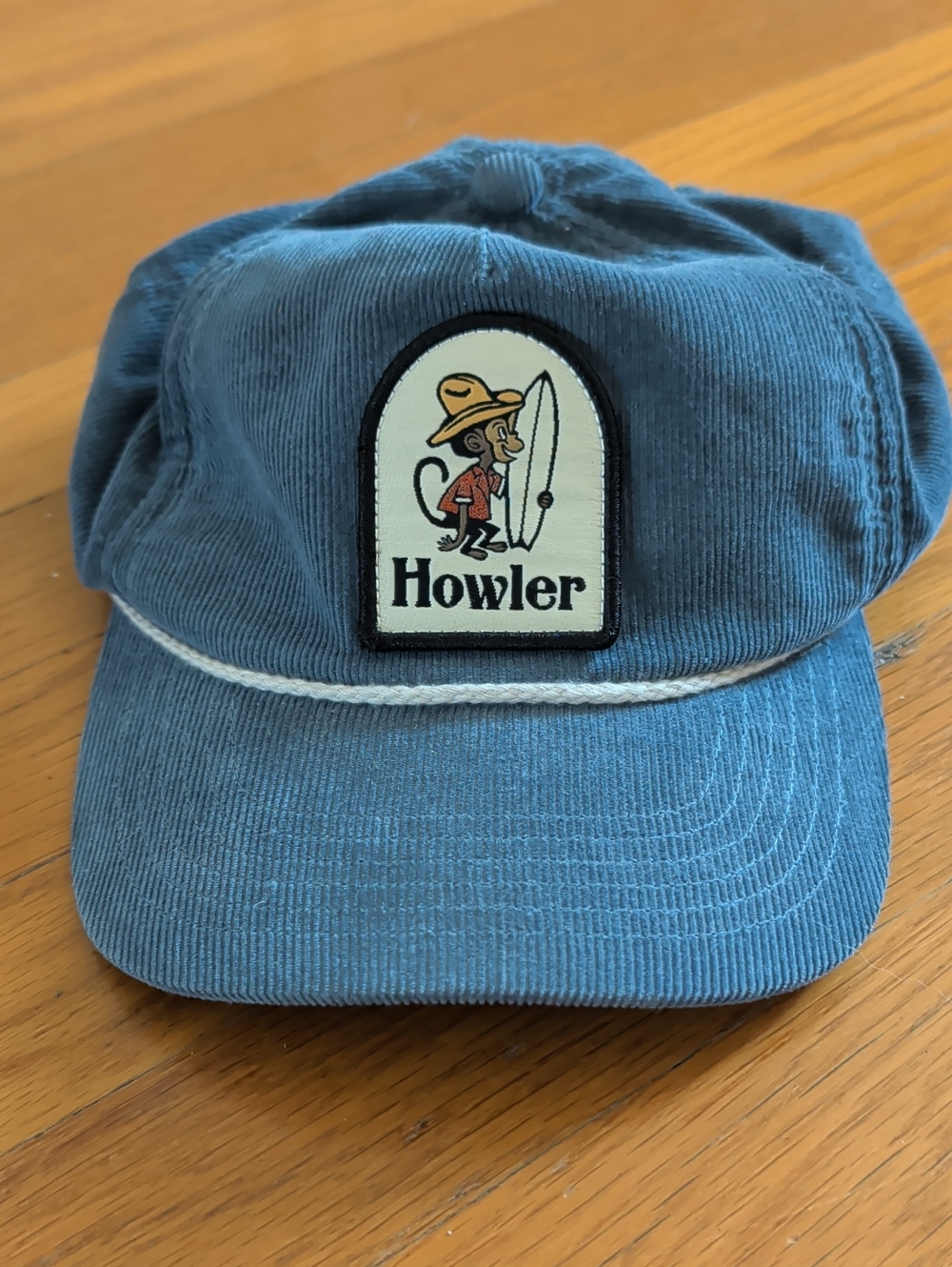 Howler Brothers Blue Corduroy Rope-Trim Cap